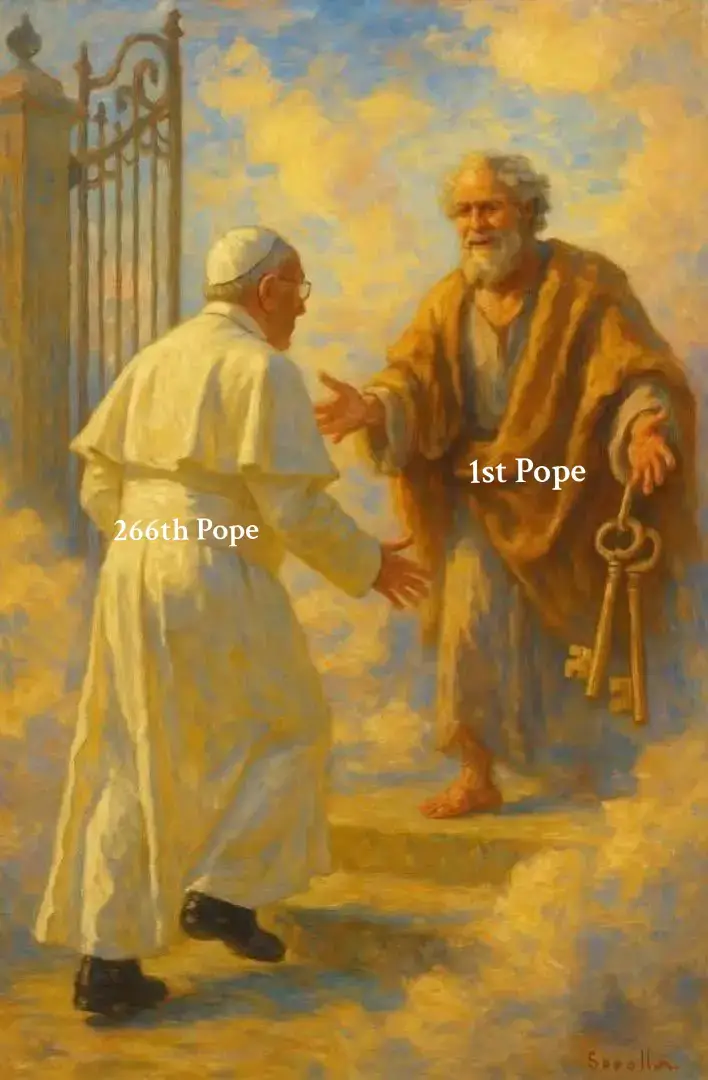 Pope Francis arrival in our Lord's kingdom 🙏✨ #romancatholic #fypp #jesuschrist #stpeter #christiantiktok #jesuslovesyou #Godisgood #catholictiktok #spreadthegospel #faith #popefrancis #christian #jesusisking 