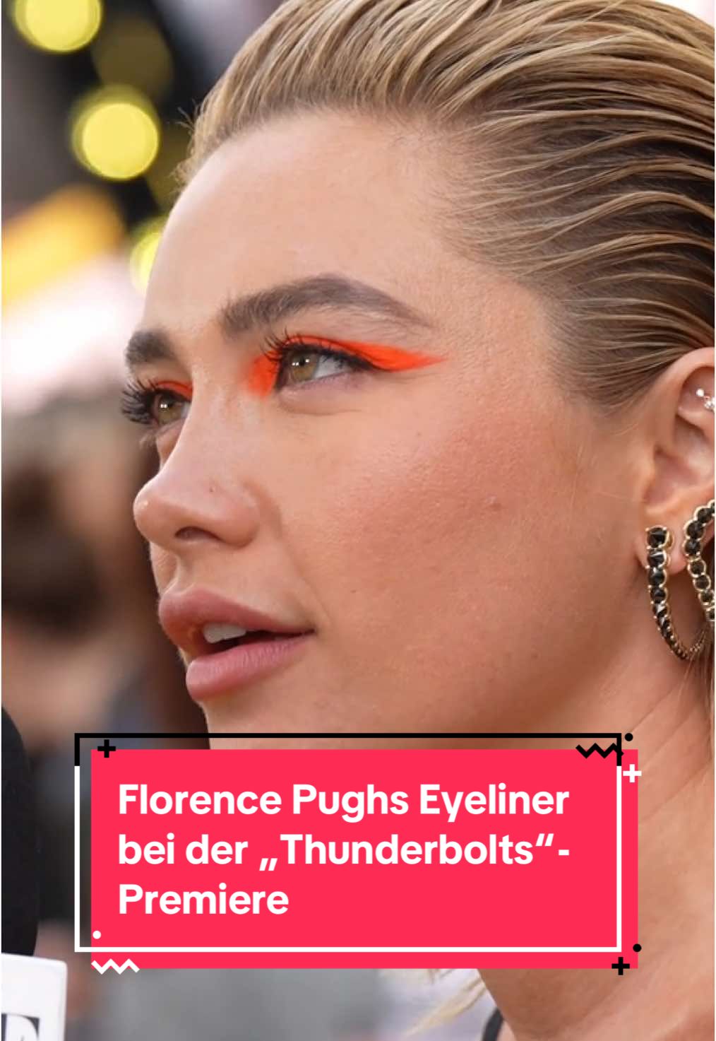Florence Pughs Neon-Eyeliner bei der 