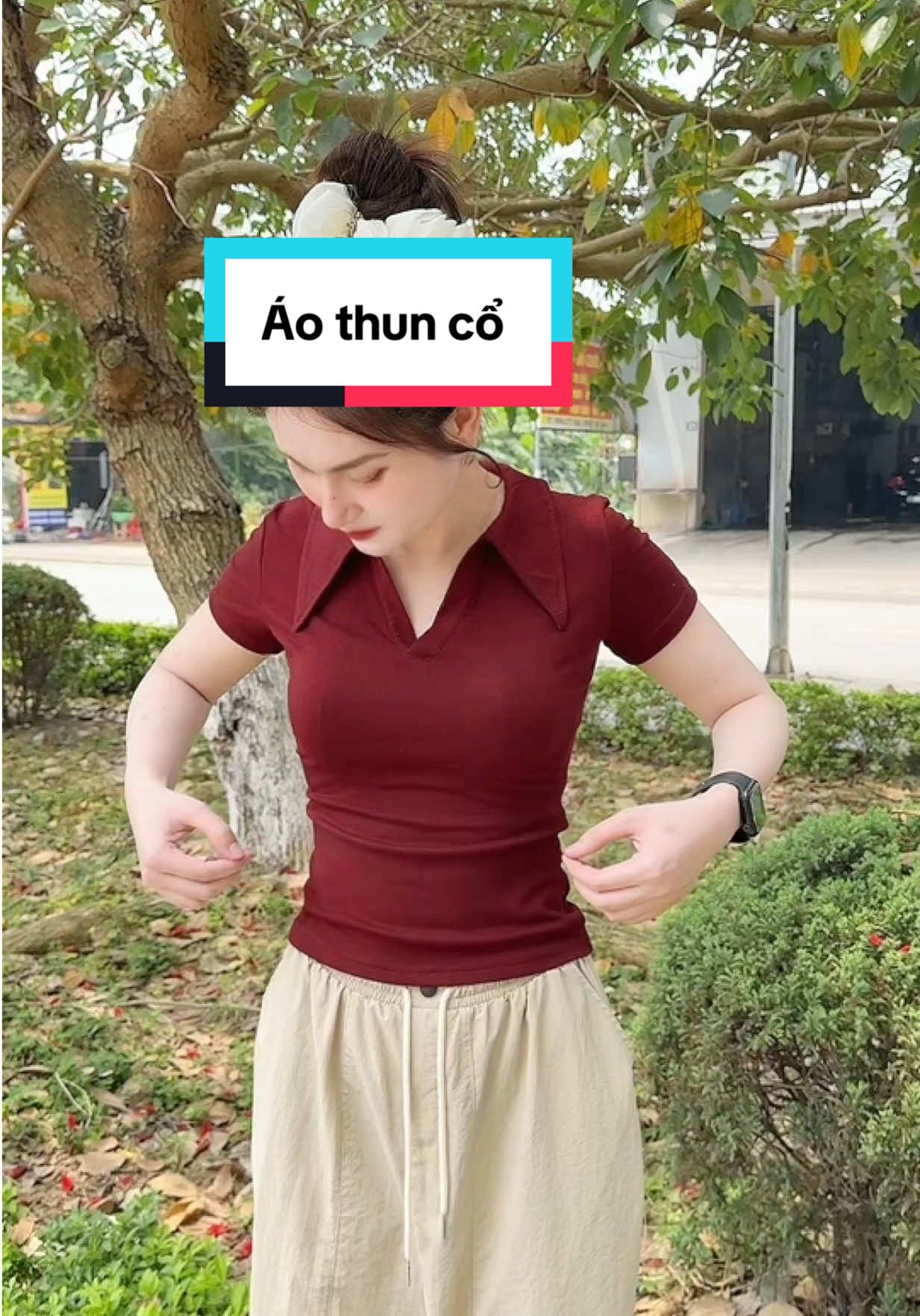 Mẫu mới áo thun cổ polo #aothunnucoctay #aococtay #aopolo 