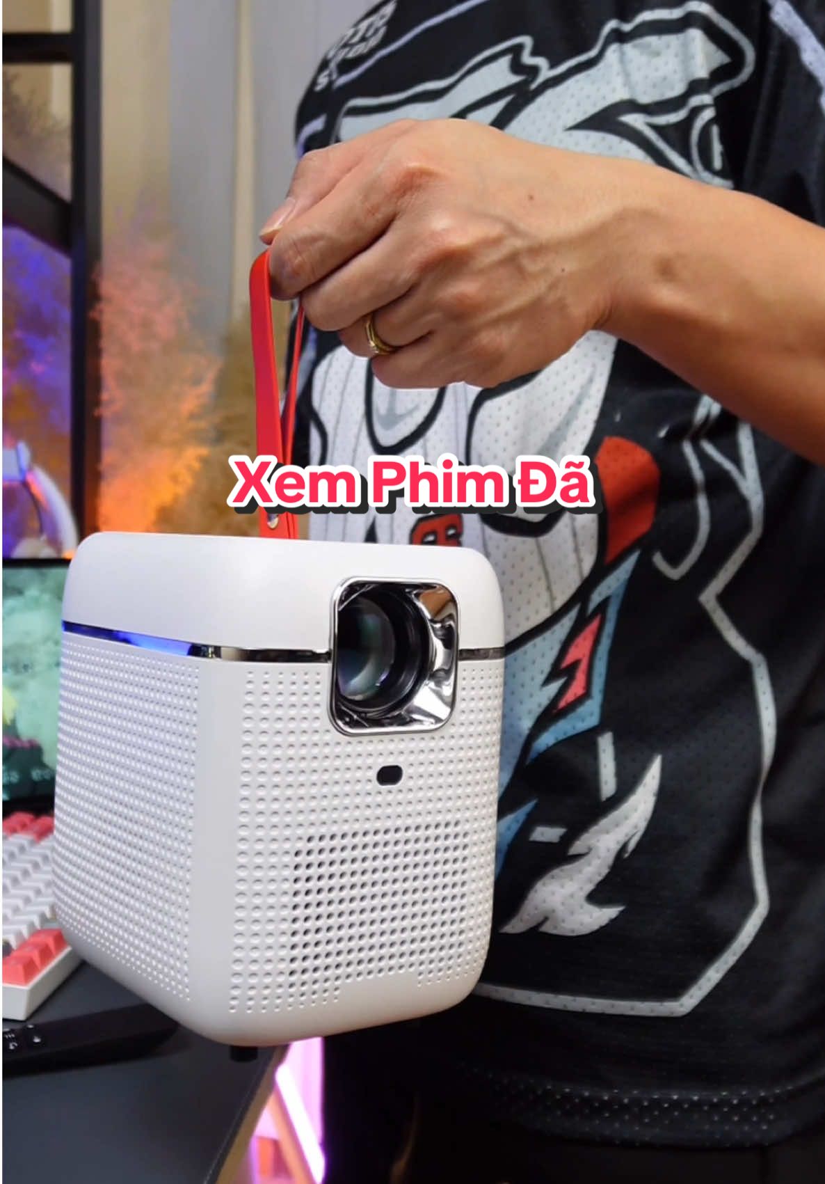 Hướng dẫn các bác cách xem đầy đủ phim trên chiếc máy chiếu mini T6 #ongbobaconreview #LearnOnTikTok 