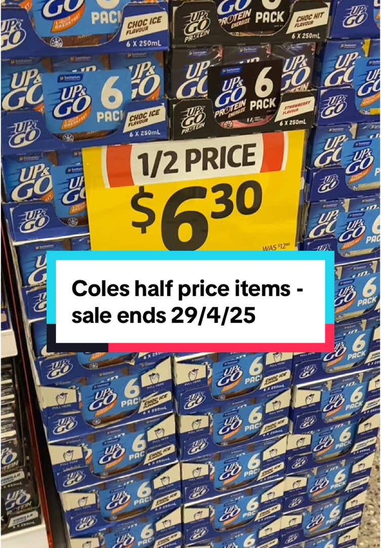 Coles half price items spotted in store this week - sale ends 29/4/25 #coles #supermarket #grocery #savemoney 