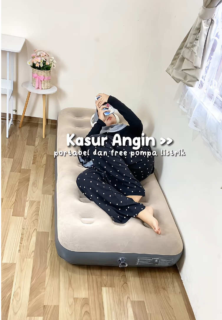 Yg suka rebahan,camping,temen sering nginep dirumah harus banget punya kasur sepraktis ini😭💗 #kasurangin #kasurportable #kasur #portable #fyp #fypage 