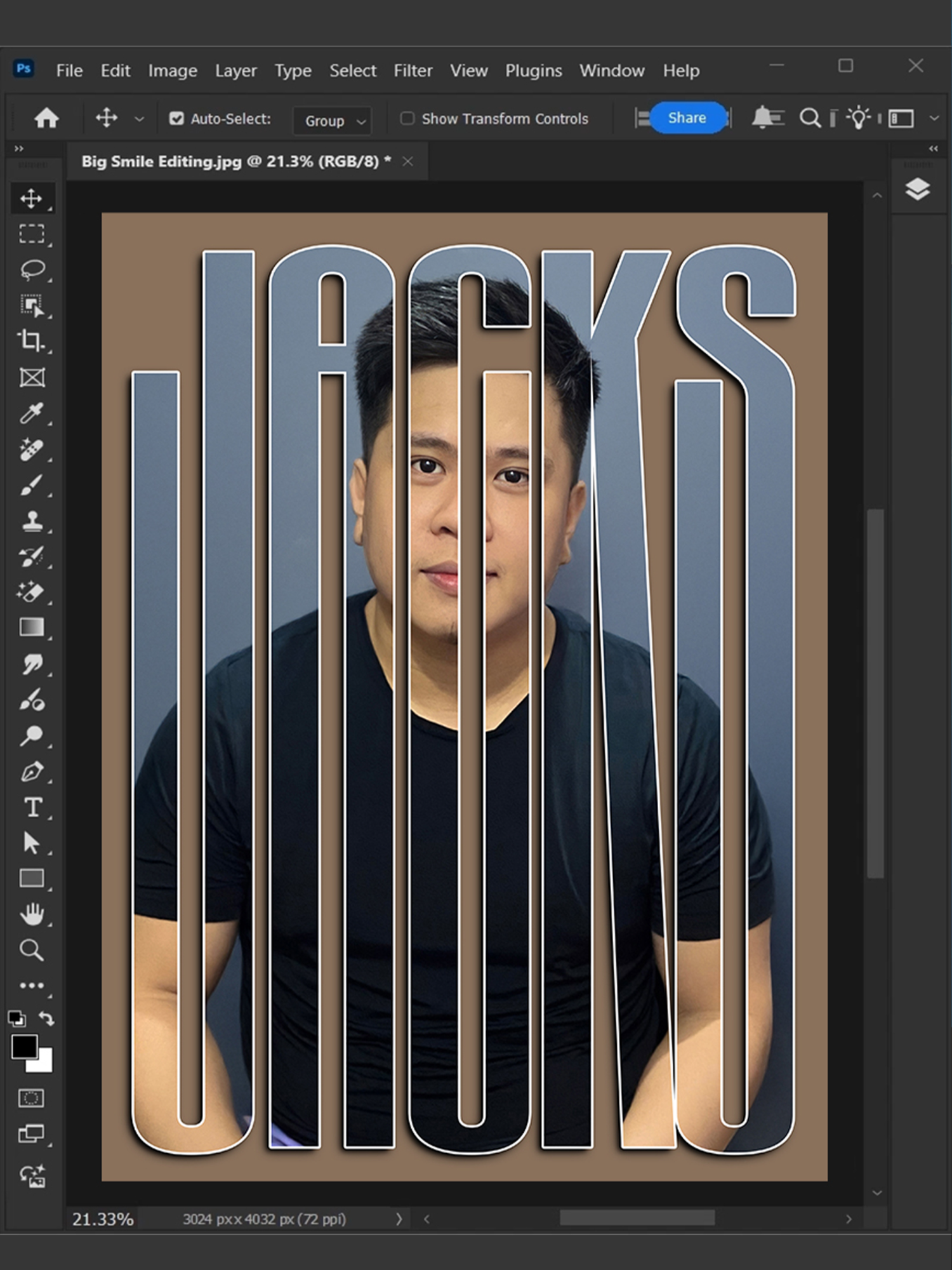 How to make this stretched text masking effect in Adobe Photoshop #bigsmileediting #photoshoptricks #tutorials #designer #tutorial #photoshop #photography #adobe #adobephotoshop #photoshoptrick