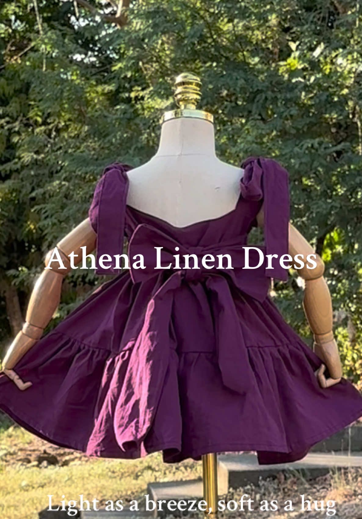 Light as a breeze, soft as a hug — the Athena Linen Dress for little ones aged 1–8.