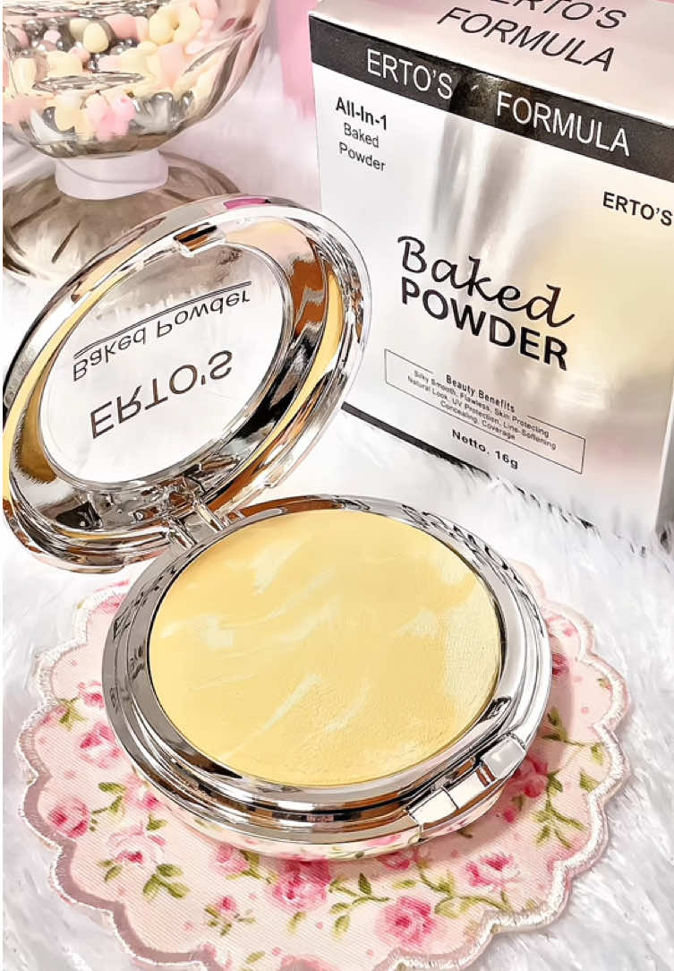 Makeup jadi lebih flawless 😍  #ertos #bedak #bakedpowder #makeup 