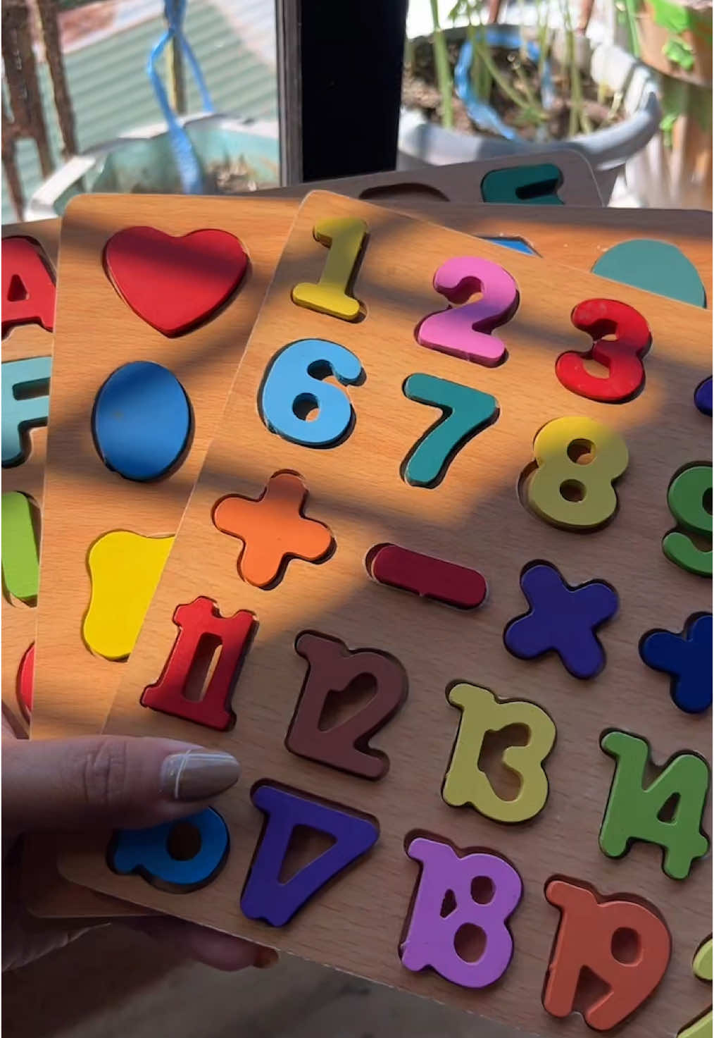 Abc number and shape puzzle #puzzle #numberpuzzle #woodenpuzzle #wooden #woodentoys #woodenpuzzle #kids #toddler 