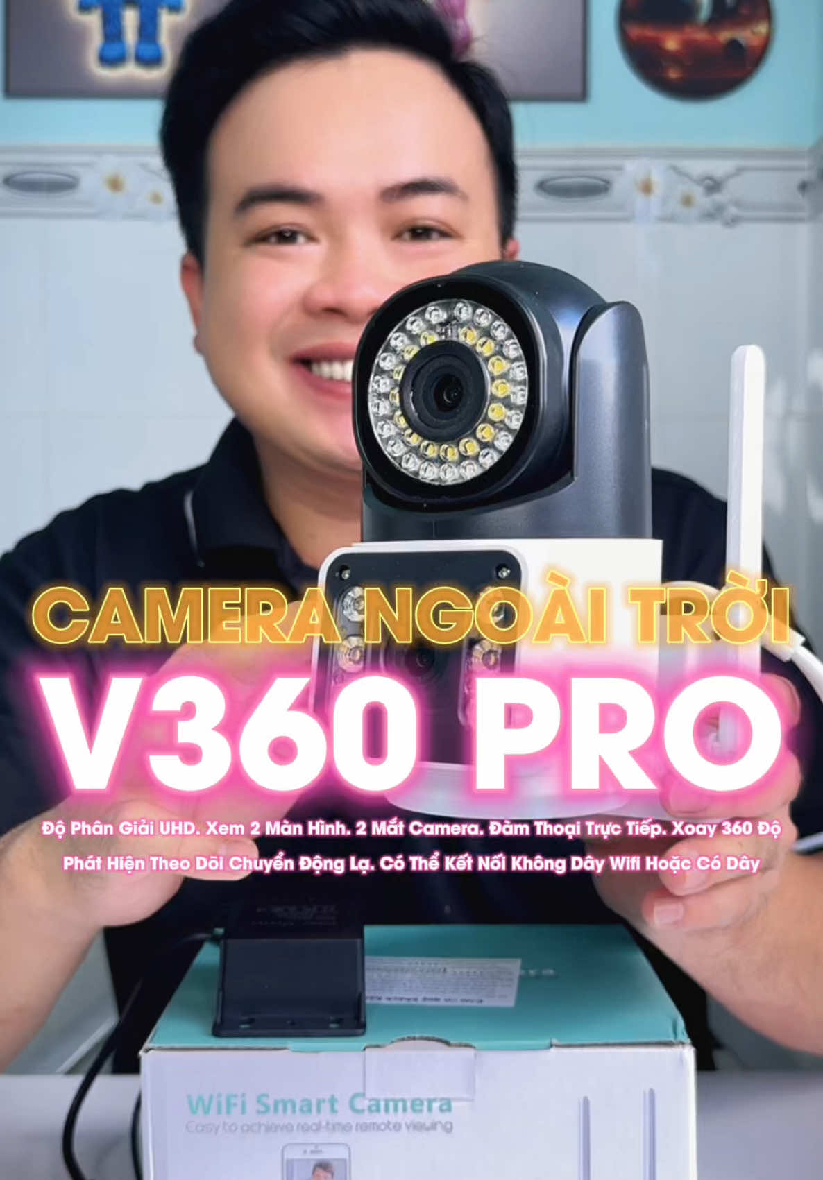 [CAMERA NGOÀI TRỜI 2 MẮT] V360 PRO. Độ Phân Giải UHD. Xem 2 Màn Hình. 2 Mắt Camera. Đàm Thoại Trực Tiếp. Xoay 360 Độ. Phát Hiện Theo Dõi Chuyển Động Lạ. Có Thể Kết Nối Không Dây Wifi Hoặc Có Dây #cameraanninh #camerangoaitroi #camera2mat #camerachongtrom #cameraanninhchuyennghiep #cameraanninhgiadinh #v360pro #review #changmaireview 