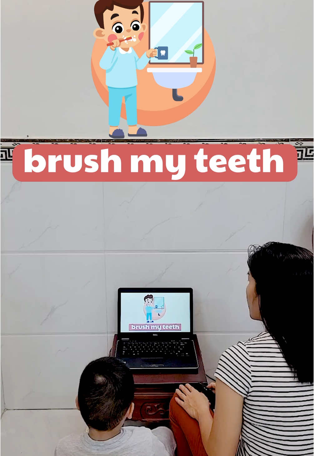 Daily routine 1 #routine #englishforkid #LearnOnTikTok 