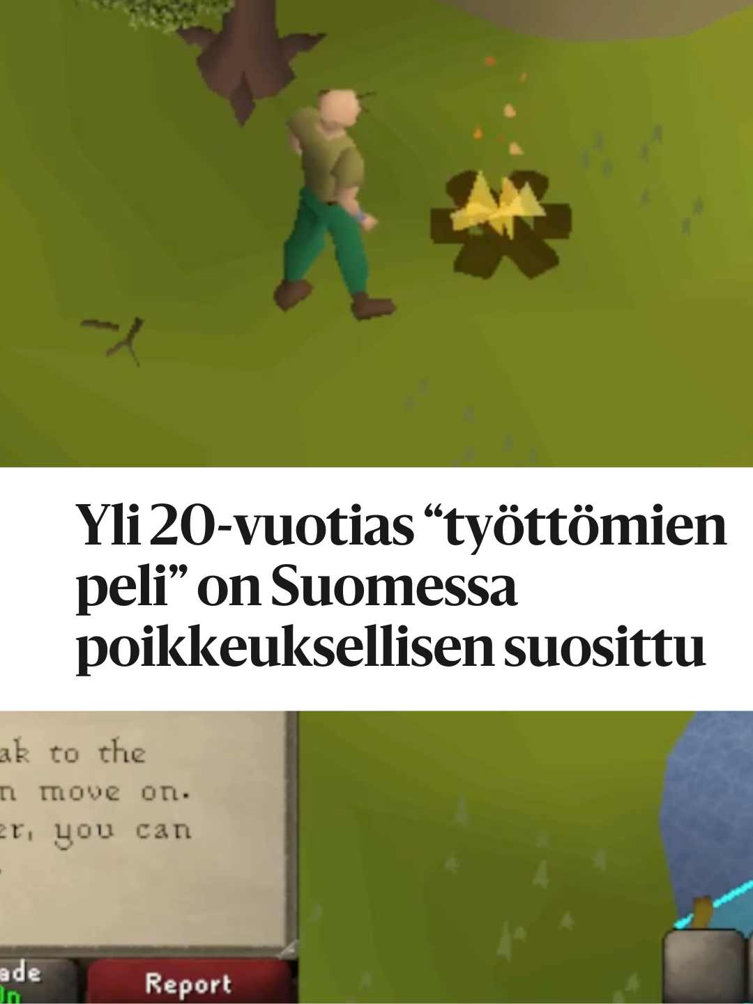 Suomalaiset pelaavat lähes innokkaimmin maailmassa peliä, joka on aikahyppy suoraan vuoteen 2007.⁠ ⁠ Kyseessä on Old School Runescape, joka on nyt suositumpi kuin koskaan.⁠ ⁠ Mikä pelissä vetoaa juuri suomalaisiin? HS selvitti.⁠ ⁠ ✏️: Aada Färding⁠ 📹️: Topi Kosunen / HS⁠ ⁠ #pelit #internet #kulttuuri #runescape #helsinginsanomat
