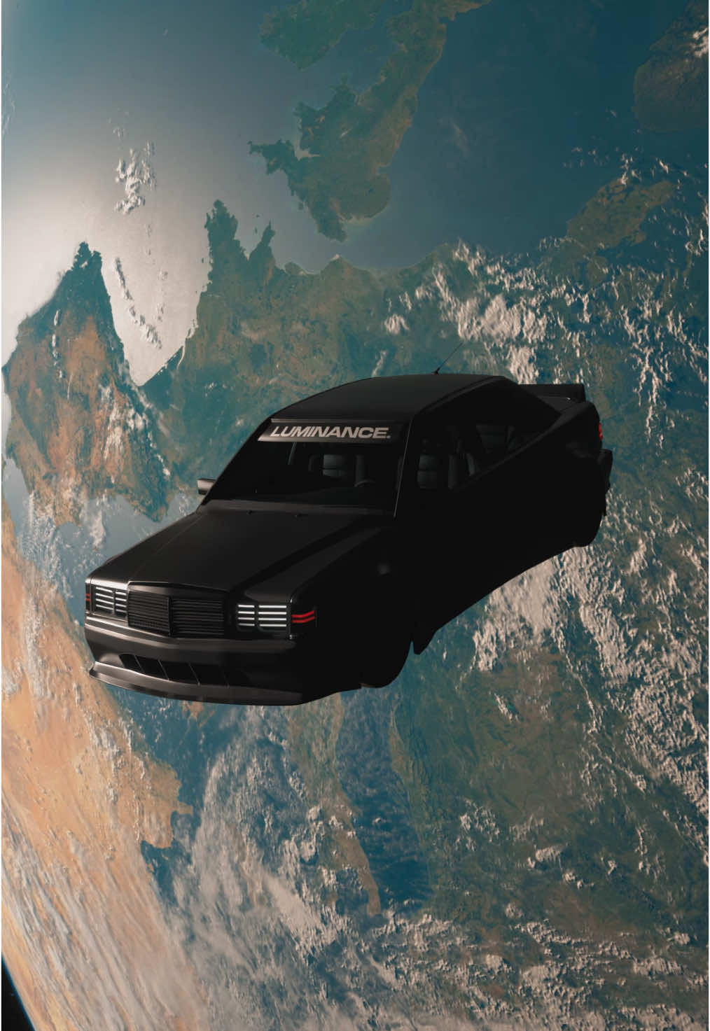 190E in space🌌 #3D #CGI #blender 