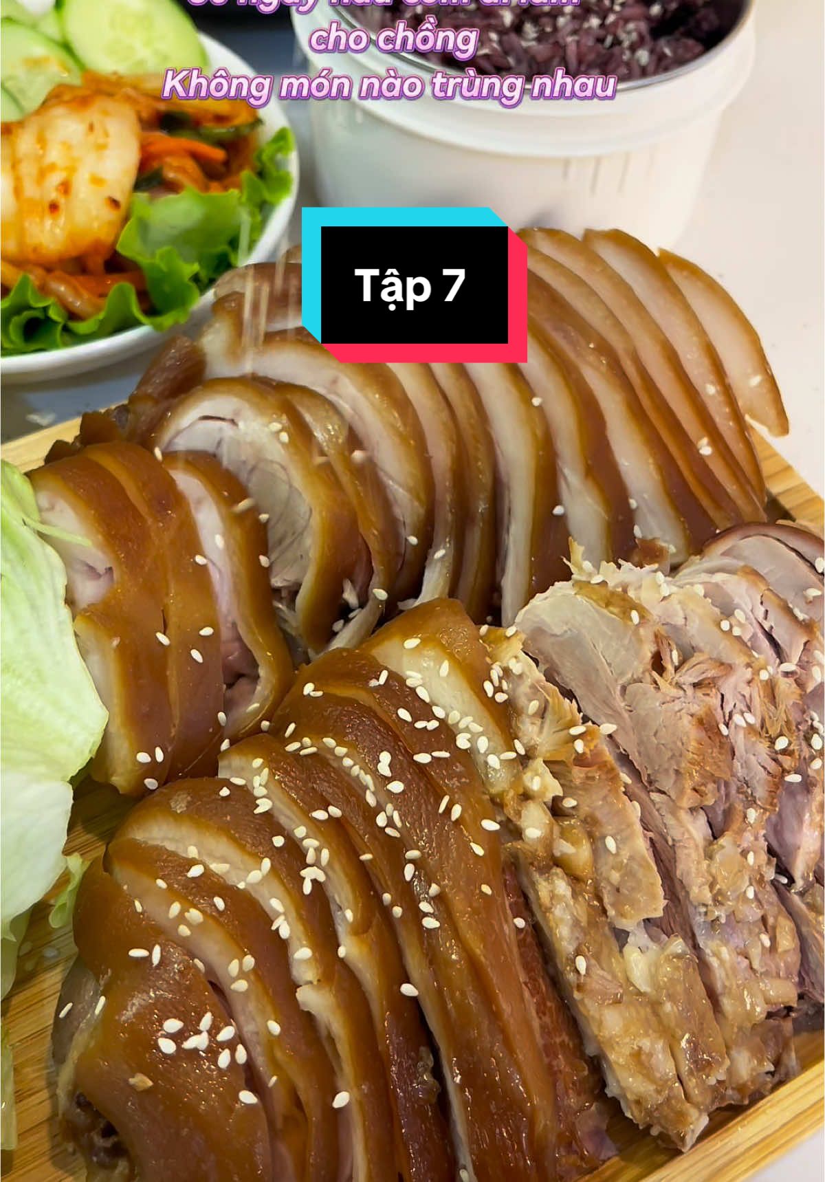 Chân giò hầm Hàn Quốc cho chồng mang đi làm ăn trưa #nhaquynhdam #ancungtiktok #comvanphong 