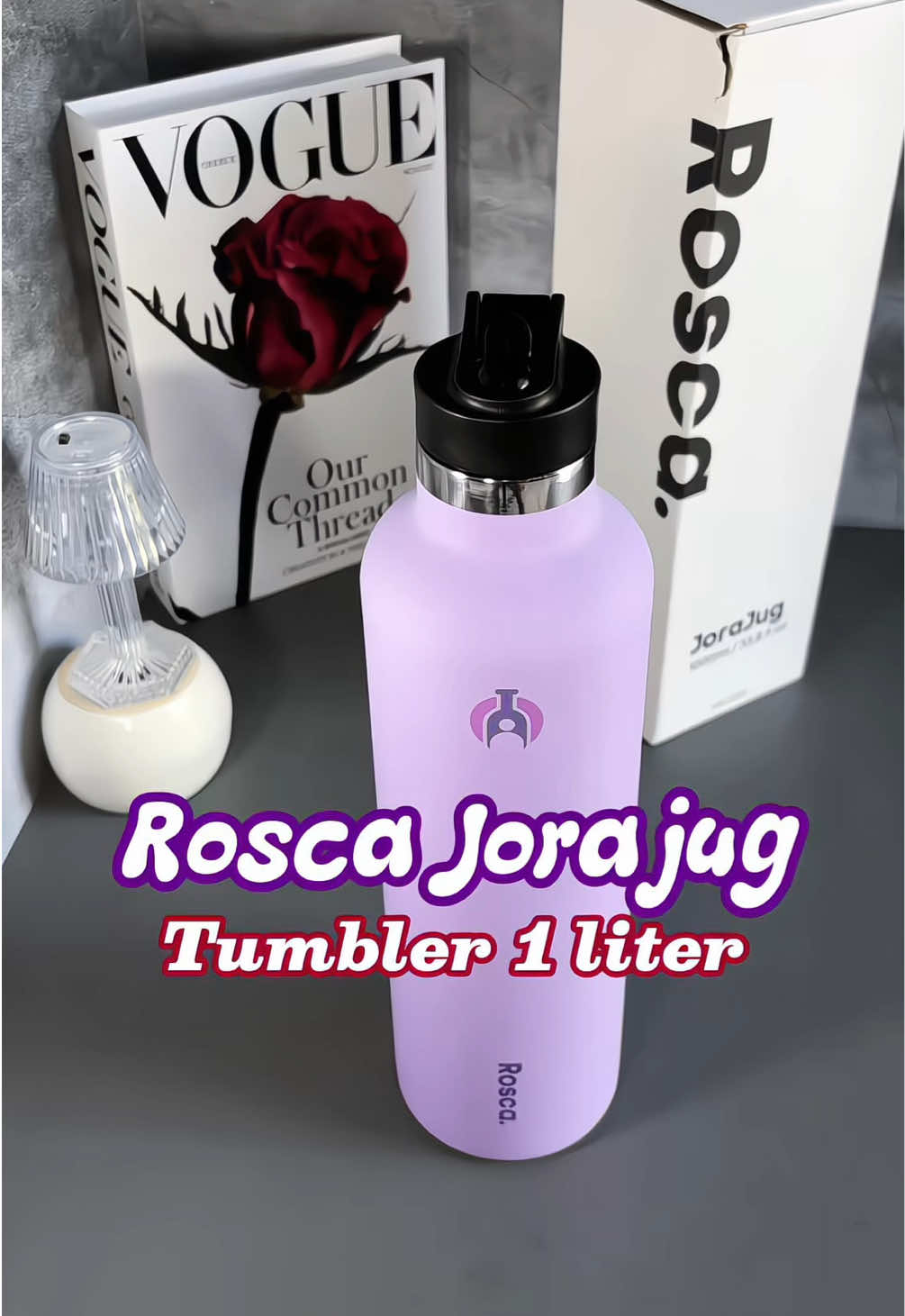 Gak akan nyesel beli tumbler ini, cakep banget dinginnya awett 💜✨ #roscatumbler #rosca #tumbler1liter #purpletumbler #tumblerstainless 