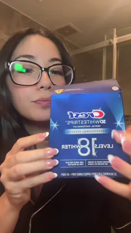 Is it just me or did I actually see a slight difference at the end? 🤣 @Crest  #crestwhiteningstrips #athomewhitening #whiteningstrips 