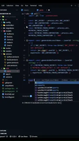Part 6: Bookstore backend. Refactored auth logic, added role-based access, and set up global error handling. Clean & secure with Express.js + PostgreSQL + TypeScript 🎯 #coding #challenge #codewithme #