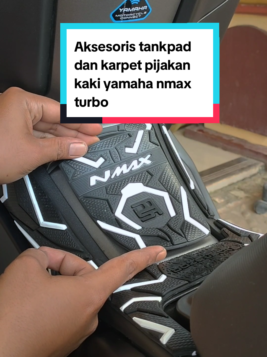 Pasang Aksesoris tankpad dan karpet pijakan kaki yamaha nmax turbo dan nmax neo bahan full karet premium anti luntur... #aksesorismotor #tankpad #karpetmotor #karpetpijakankaki 