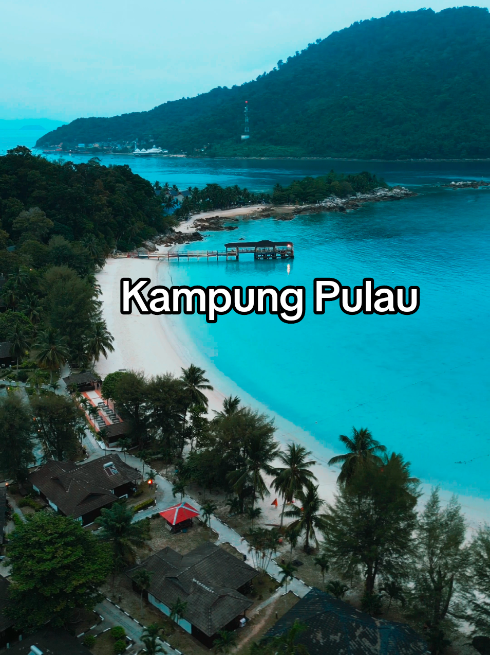 Pemandangan damai Kampung Pulau,  #ireland #pulau #videodrone 