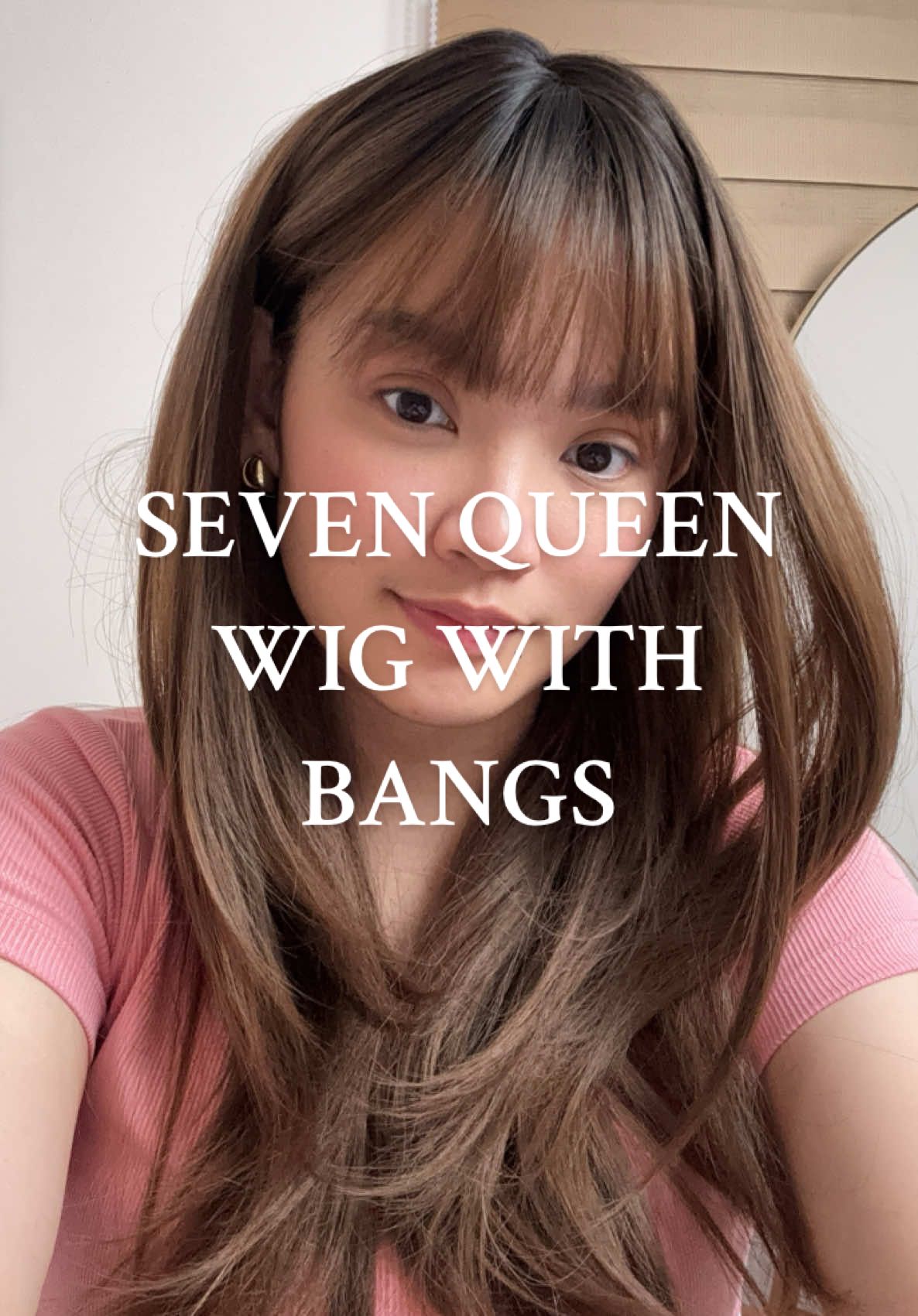 Long hair wig reco! Okay din sya pag nakasuot na di mapapagkamalang wig 🤭 #wig #sevenqueenwig #wigwithbangs #longhairwig 