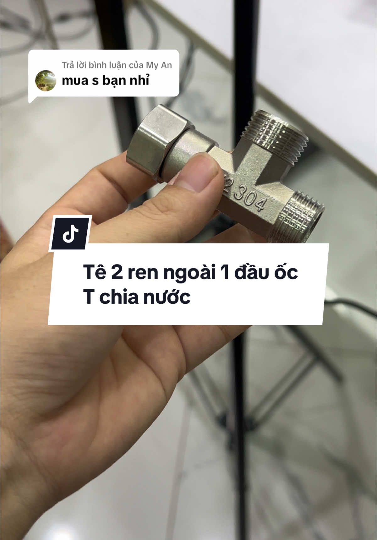 Trả lời @My An tê chia nước vòi xịt vệ sinh và bồn cầu t 2 ren ngoài 1 đầu ốc 21. #techianuocboncau #abistorevn #vattudiennuoccongtrinh 
