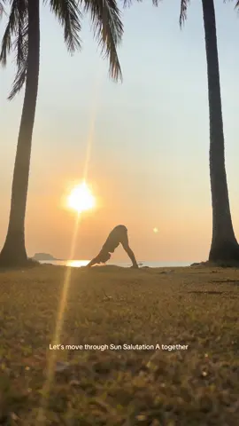 Let’s move through Sun Salutation A together 🌅🙏 A synchronisation of breath and movement. Sun salutations are the backbone to many Asana classes… bringing balance and harmony into the physical body and mental body. Traditionally practiced in the morning to honour the rising sun.  #sunsalutation #suryanamaskara #yoga #yogaasna #breath #yogapractice #yogastudent #yogateacher 