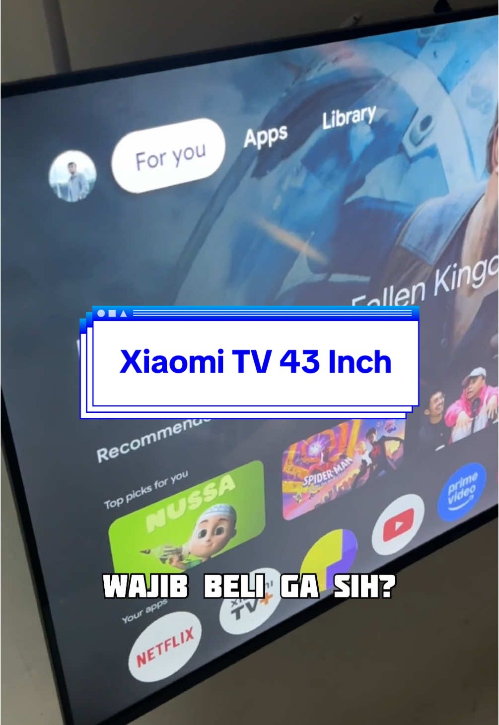 Unboxing Xiaomi TV 43 Inch, gambar bening bgt sumpah 🤤pastinya udah Google TV jadi bagus banget anti lemot 😍