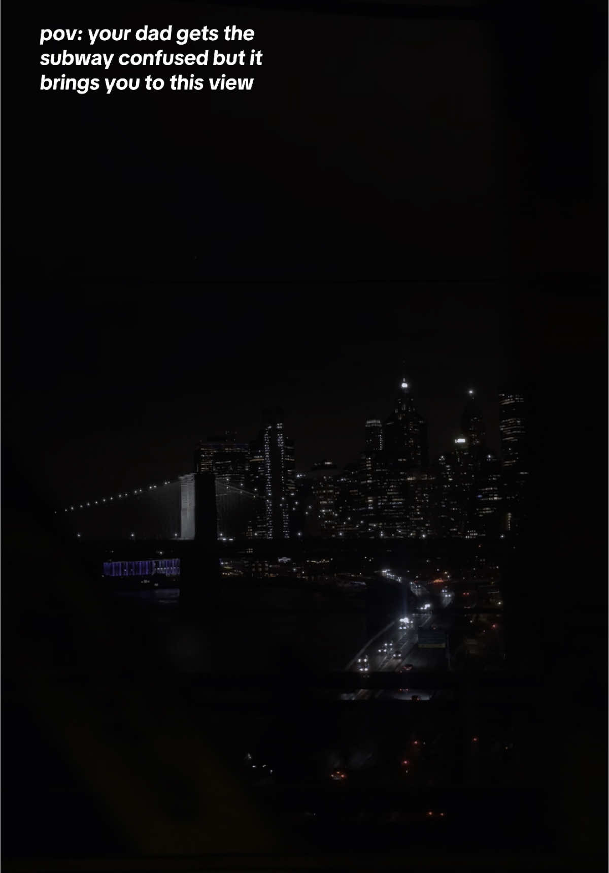 #fyp #city #nyc #brooklynbridge #subway #night #aesthetic 