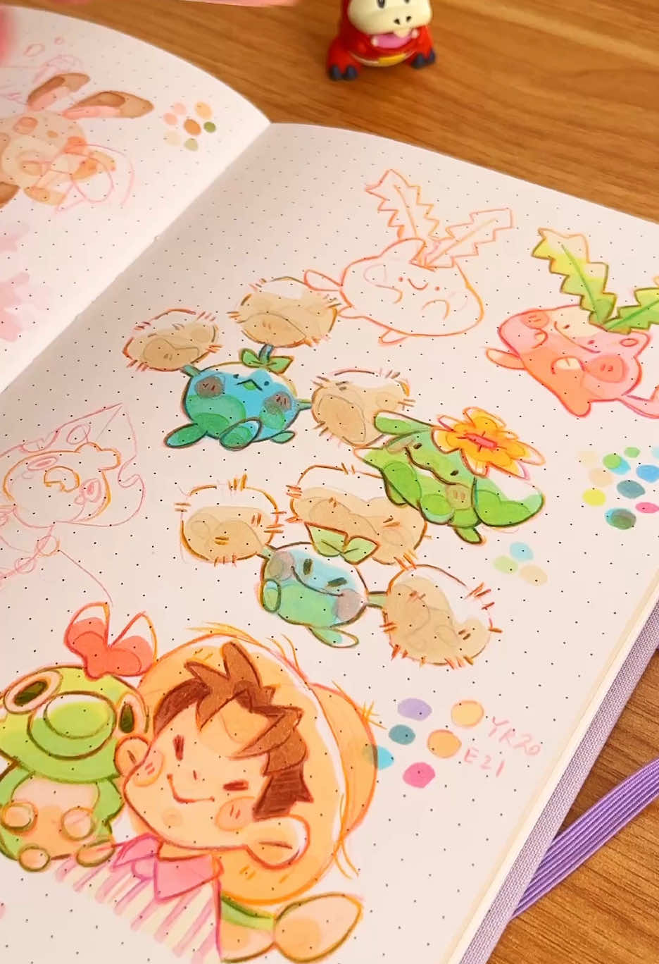 Hoppip! ☘️☘️ #copicmarkers #drawings #sketchbook #pokemon 