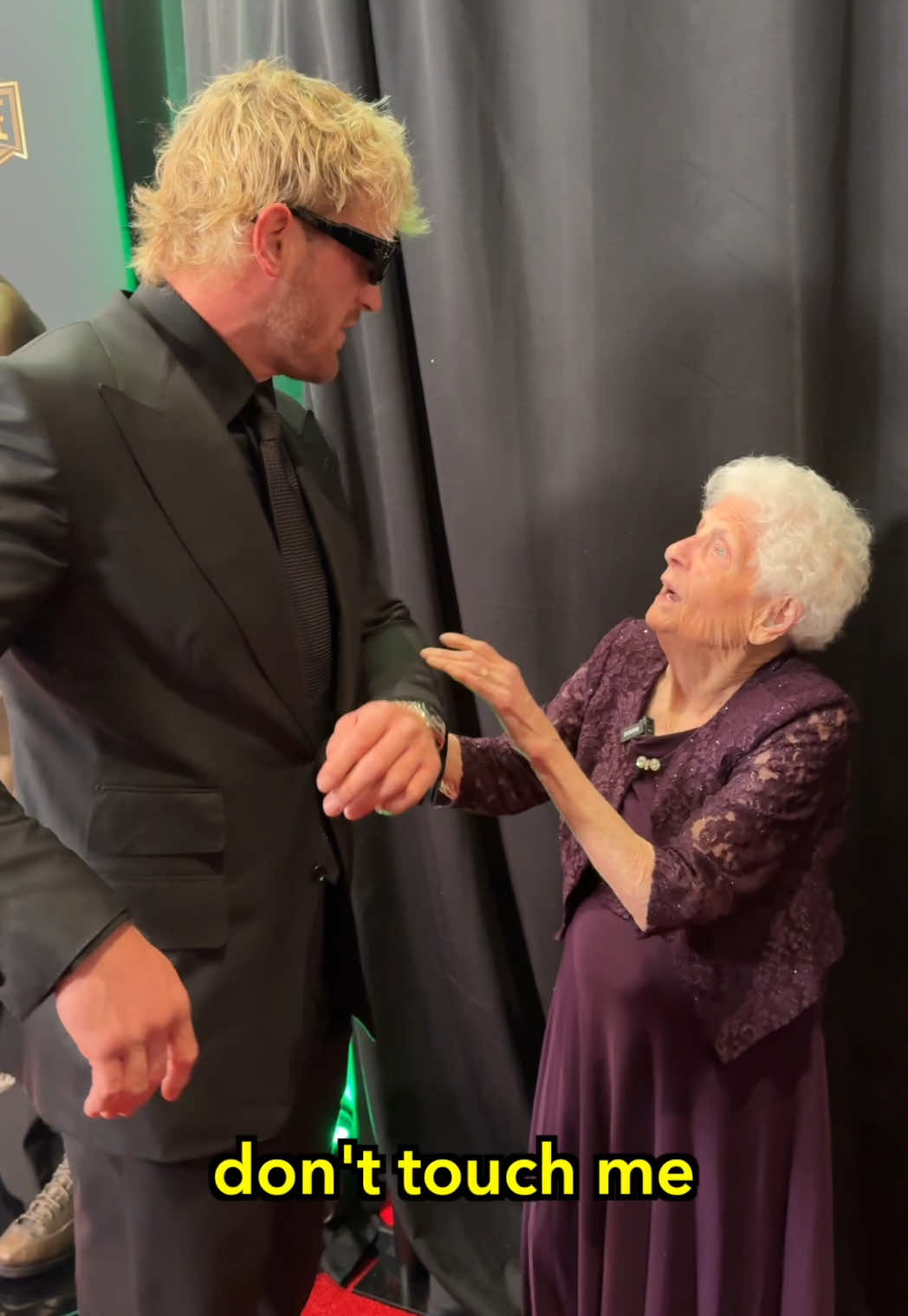 Granny messes with WWE Superstars 😂 @Logan Paul @randyorton @Triple H @MikeTheMiz @Jey Uso @Maryse Mizanin #WWE  