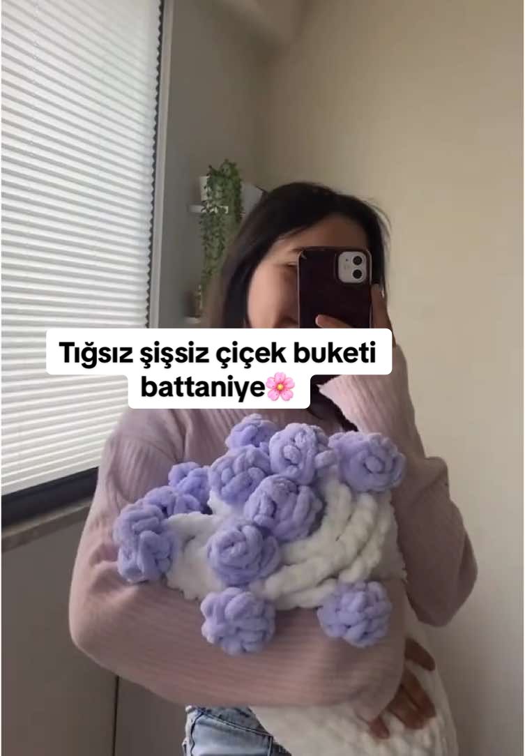 Çiçek buketi battaniye & flower bouquet🌸 #örgü #alize #alizepuffy #puffy #flowerbouquet #çiçekbuketi