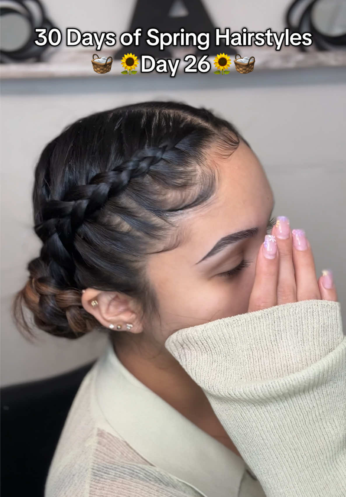 Braided space buns  #hair #hairtok #spring #hairtutorial #peinados #braids #fyp #foryoupage 