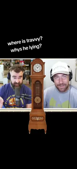 what is travis hiding?? #traviskelce #grandfatherclock #swifttok #tayvis #swiftie #hiding #jasonkelce #taylorswift 