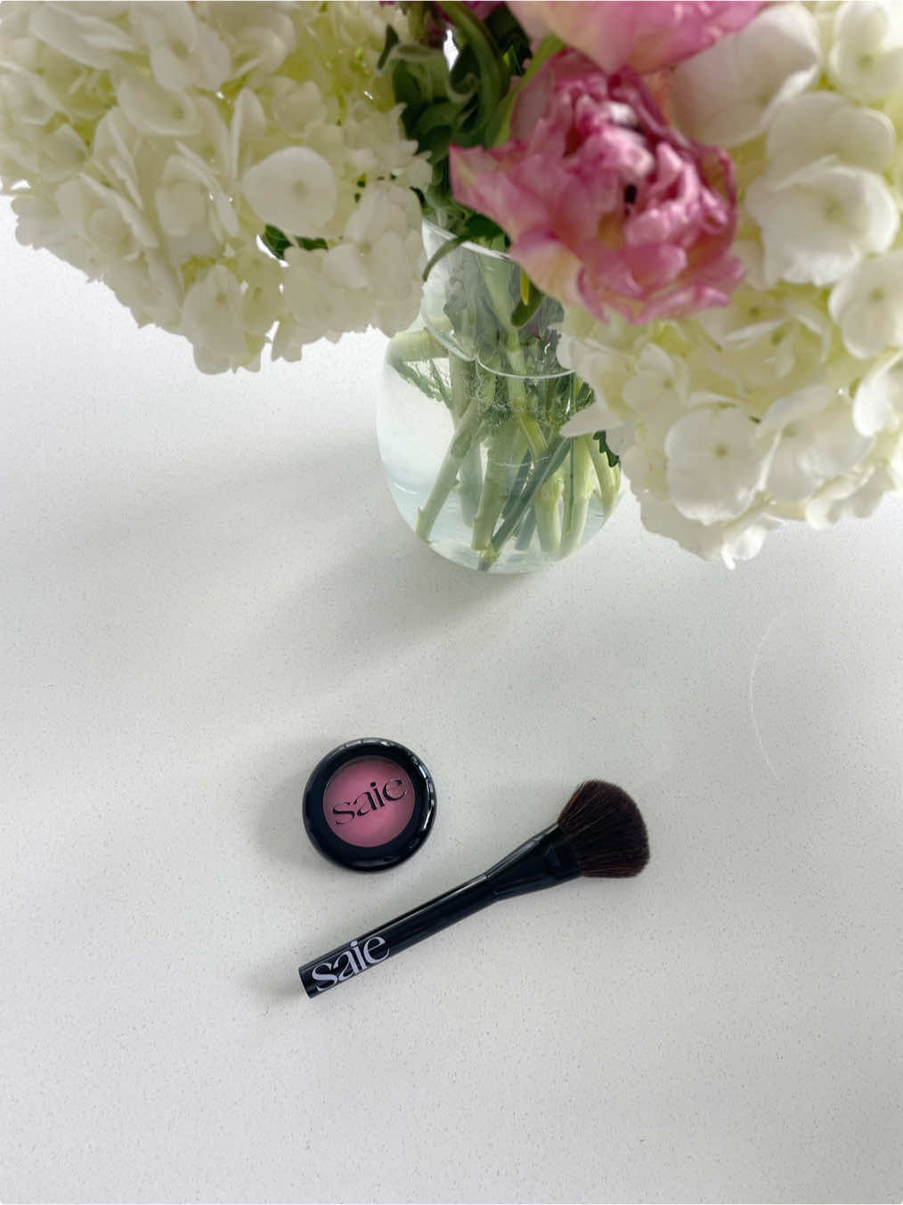 @Saie @sephora 🍧🤍 #saiebeauty #saiesupersuede #saieblush #strawberrygelatomakeup