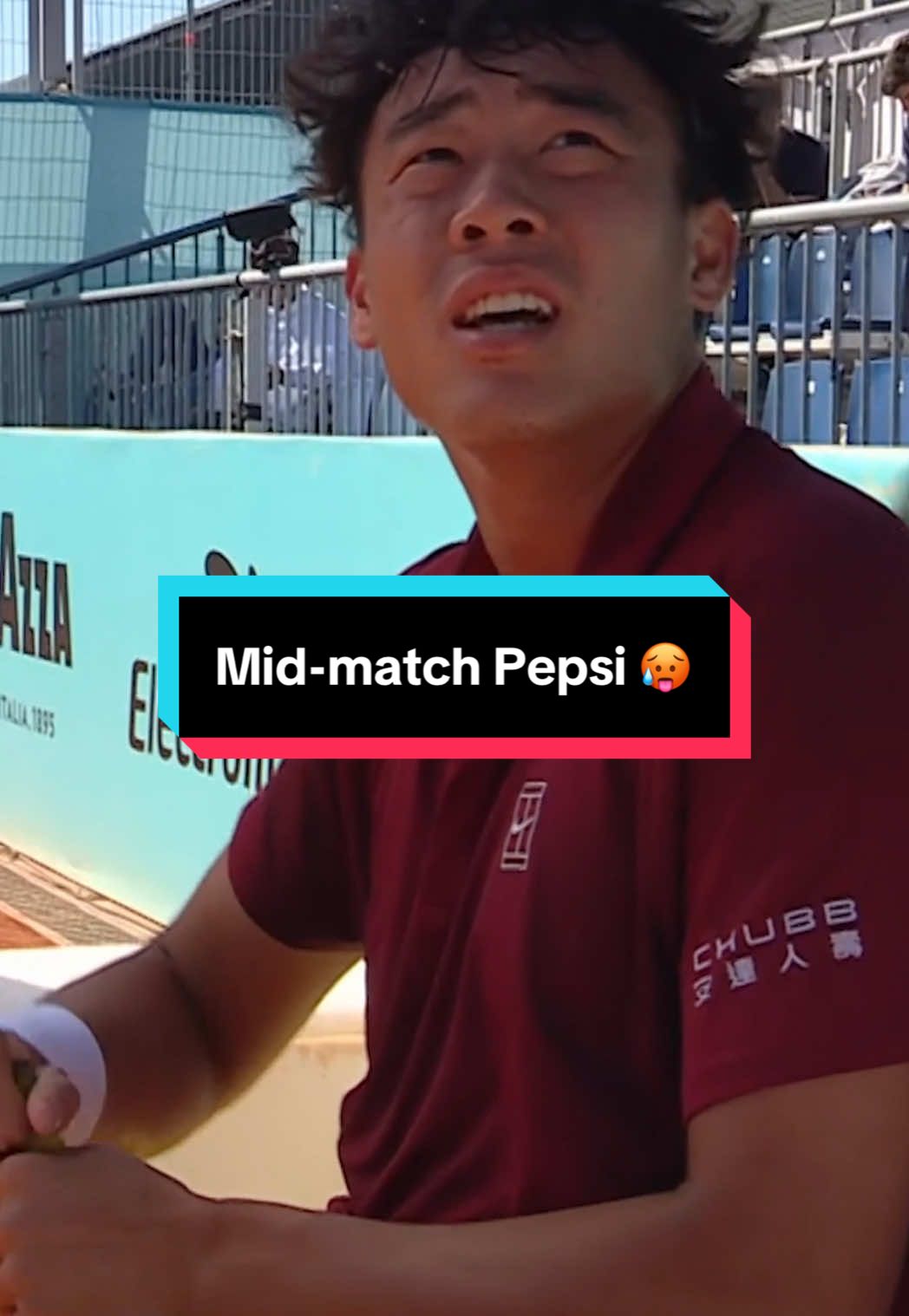Sometimes you just need a Pepsi 🥵 #fyp #sport #tennis #tennistv #wong 