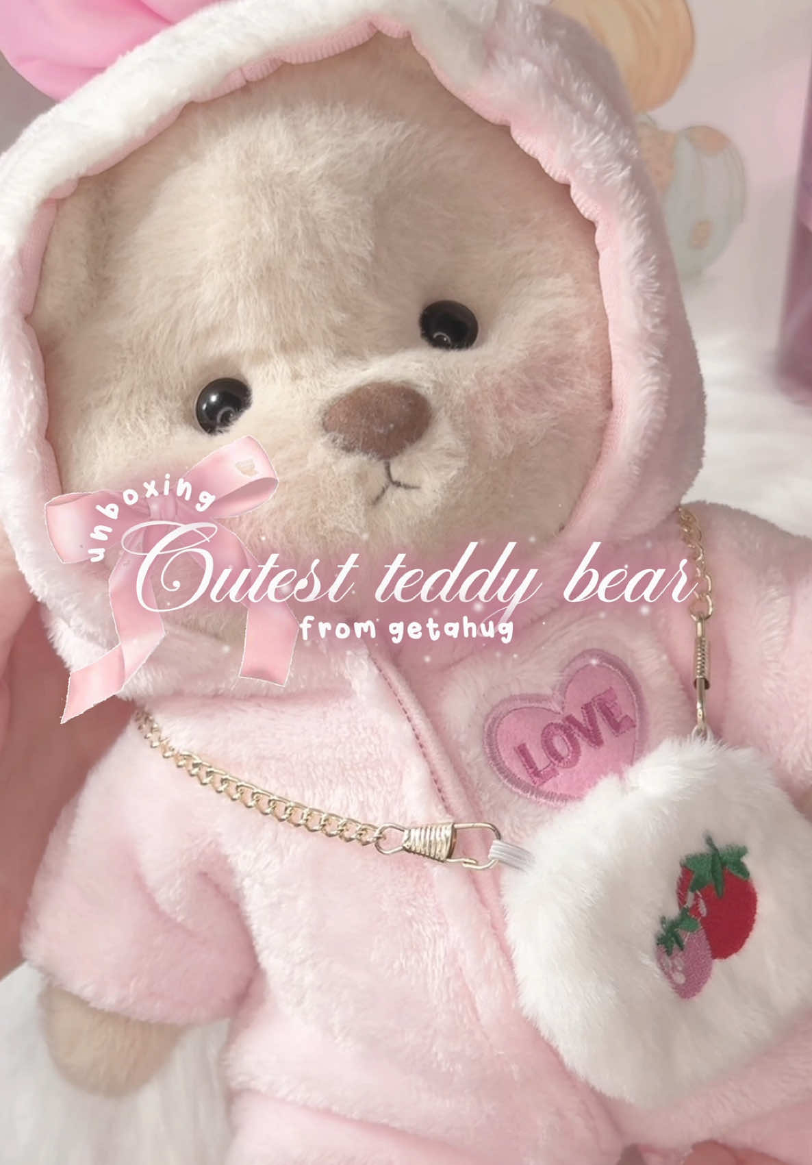 cutest teddy bear 🧸🎀 use code: beauty155 for 15% off on @Getahug.co  𓂃˖ ࣪⊹ love in every hug 💝 #creatorsearchinsights #getahug #bear #teddybear #stuffedanimals #stuffedbear #getahugco #getahugbears #aesthetic #pink #girly #cute #giftideas #stuffedanimal #softgirl #fyp #foryoupage #wonyoung #wonyoungism #unboxing #asmr #handmade #cutegift #cuteteddybear #kbeauty #jbeauty #koreanskincare #yesstyle #yesstyleinfluencers #princess #pinkaesthetic #coquette #beauty4ssma 