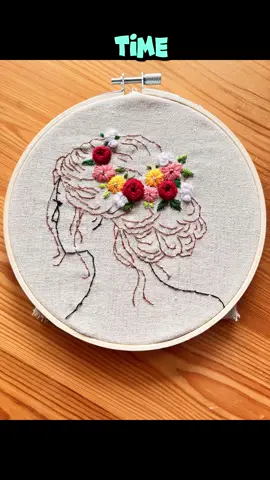 Modern hand embroidery art / floral hair design with outline stitching  #diyembroidery #floralembroidery #brid #outline #stitchlovers #needlework #textileart #modernembroidery #embroideryartist #handembroidered 