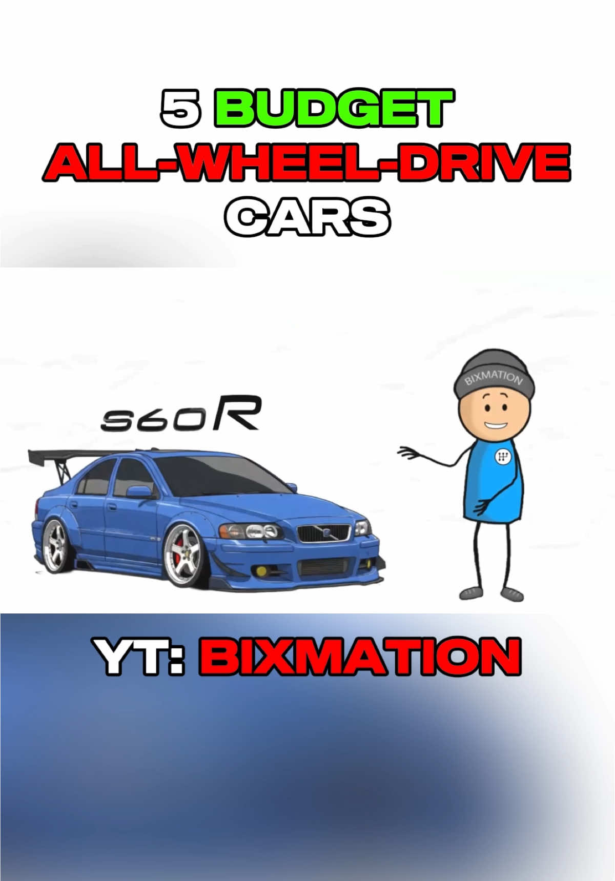 Volvo S60R 5 AWD Cars Under $10,000 (Bixmation on YouTube) - #awd #budget #fastcars #allwheeldrive #carguy #underrated #volvo #s60r #volvos60r 