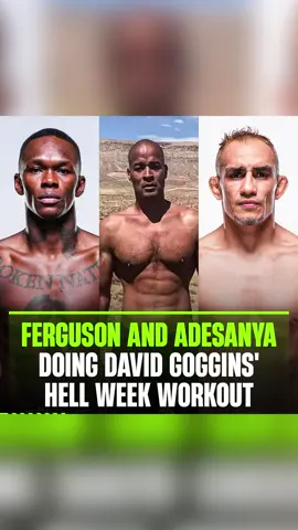 David Goggins' training is extremely tiring. The only person we know who completed the full Hell Week workout is Tony Ferguson. We don’t know if Adesanya did, but it definitely looks very tough. 💪#UFC #mma #israeladesanya #tonyferguson #davidgoggins