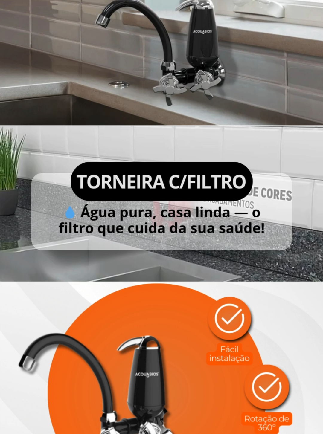 ✨ Quem vê dica boa, compartilha na hora! 🛒 Preço acessível, frete no carinho 💌 e qualidade que surpreende — joga no grupo e bora aproveitar! 🧼 (0011) Torneira C Filtro Bica Movel De Parede Acquabios Cor Preto Acabamento Cromado😍 #ficaadicashopee NaoSomosRicas #TudoDaShopee #ShopeeLovers #AchadoDoDia #VidaRealComEstilo #DecorBaratinha #LookBaratinho #ConsumoConsciente #EstiloComPouco #ShopeeBrasil #FicaADicaShopee