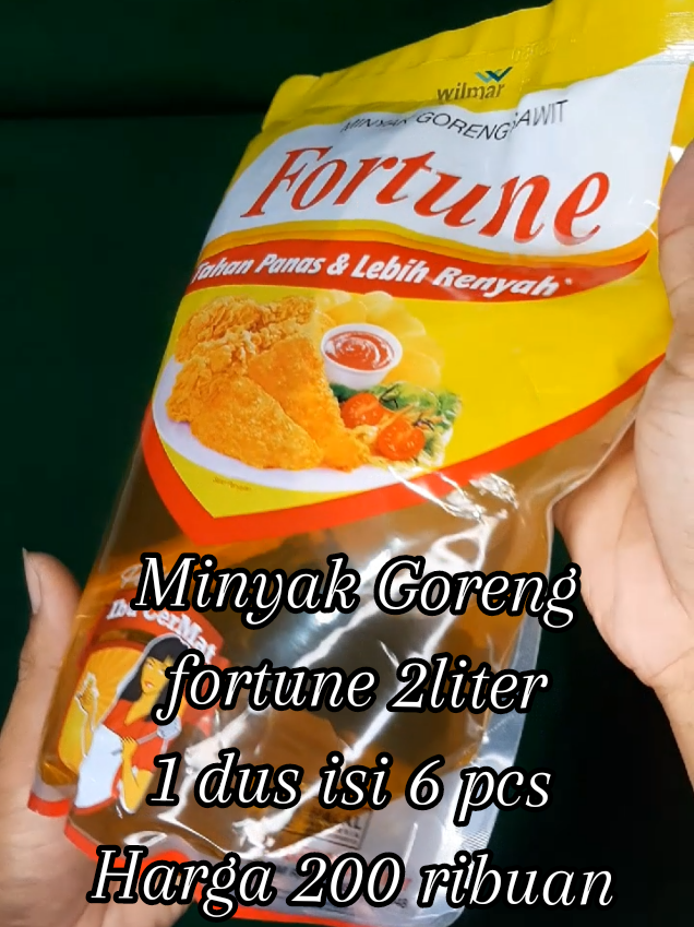 Minyak Goreng Fortuna 2liter 1Dus isi 6 pcs Harga Diskon Cuma 200ribuan #minyakfortuna #minyak #minyakgoreng #minyakgorengfortune #minyakgorengfortune2liter #promotokopedia #diskontiktokshop #hargamurah #terlaris #viral #trending #fyp #fyppppppppppppppppppppppp 