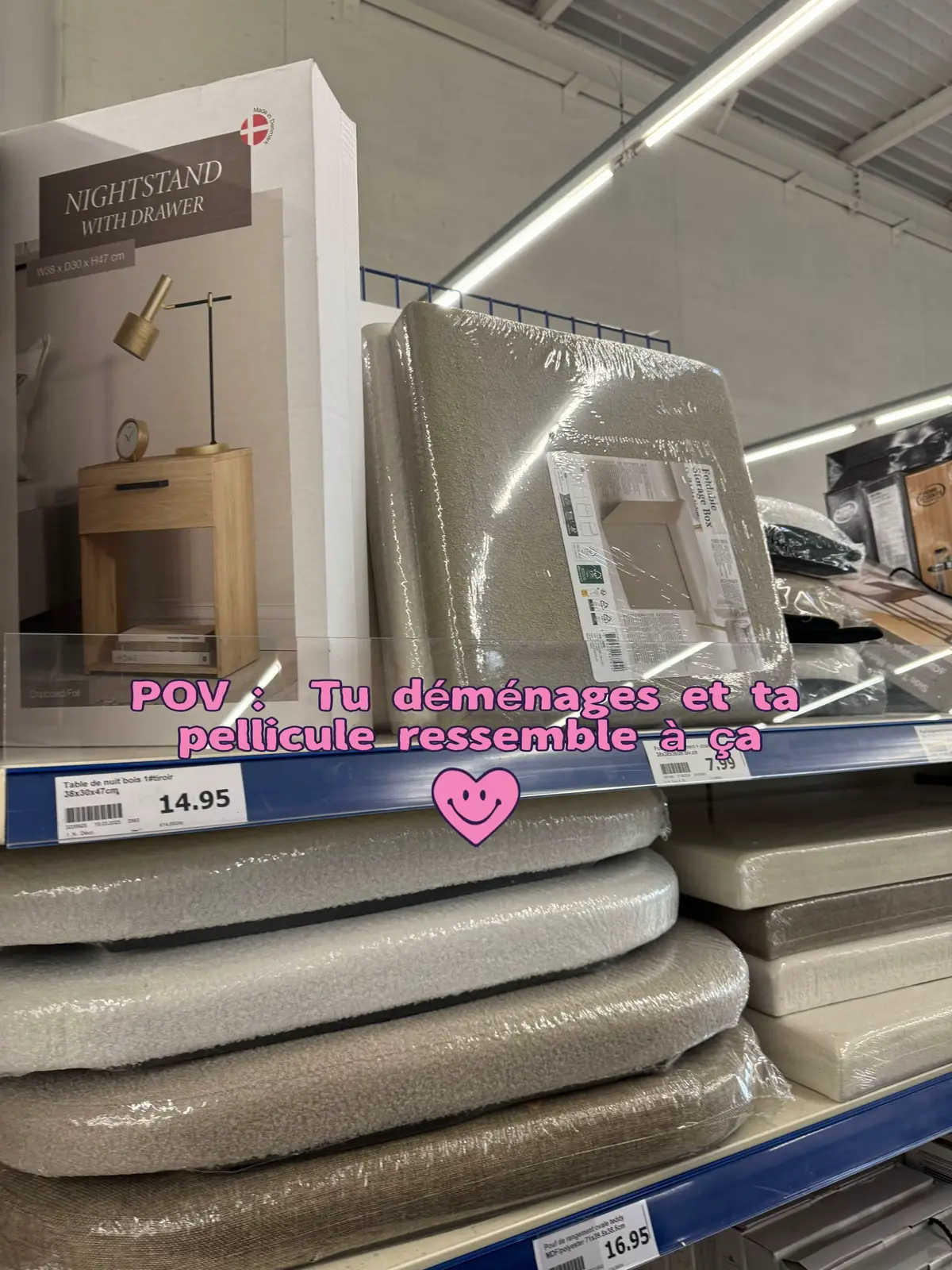 Vraiment il y a de tout c’est incroyable mdrrr 😭  Hâte de passer à l’aménagement 🫶🏻🤪 Ps : je suis ouverte aux collabs mdrrr #pov #foryou #pourtoi #demenagement #pellicule #appartement #amenagement #action #decoration #meubles 