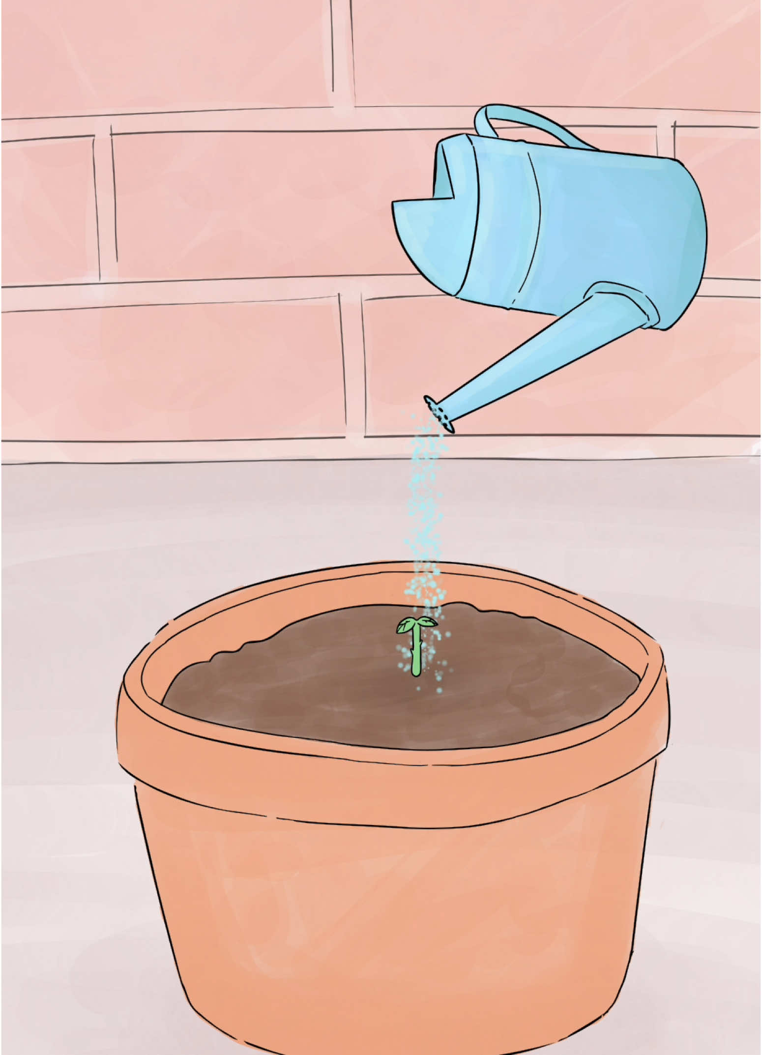Day 3 of watering the Mystery Plant #fyp #animation #day3 