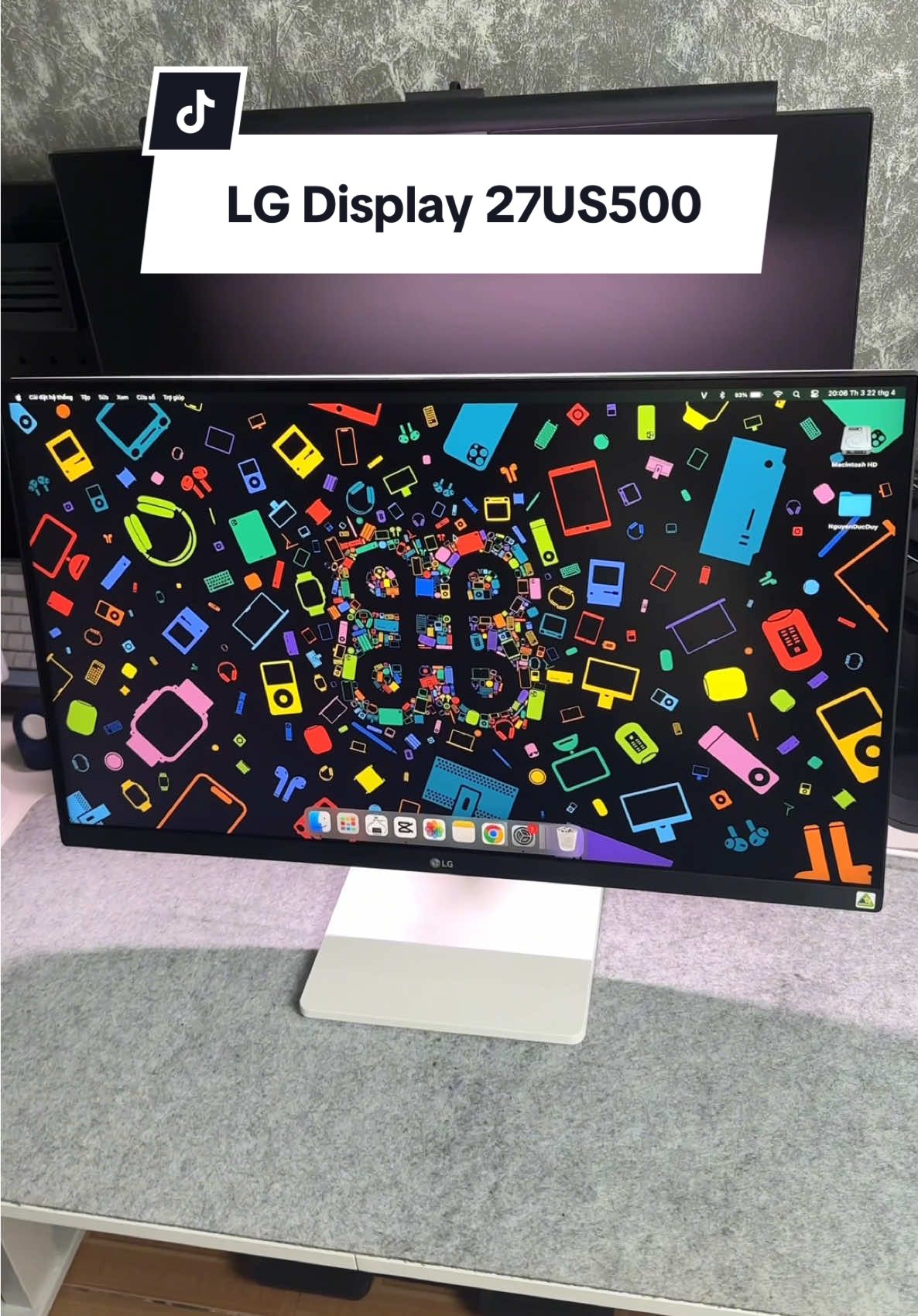 Unbox chiếc màn hình 27 inch 4k của LG cùng mình nha 😁 #manhinhmaytinh #manhinhlg #lg27us500 #manhinh4k #desksetup #desktour #LearnOnTikTok #fyp #macbook # 