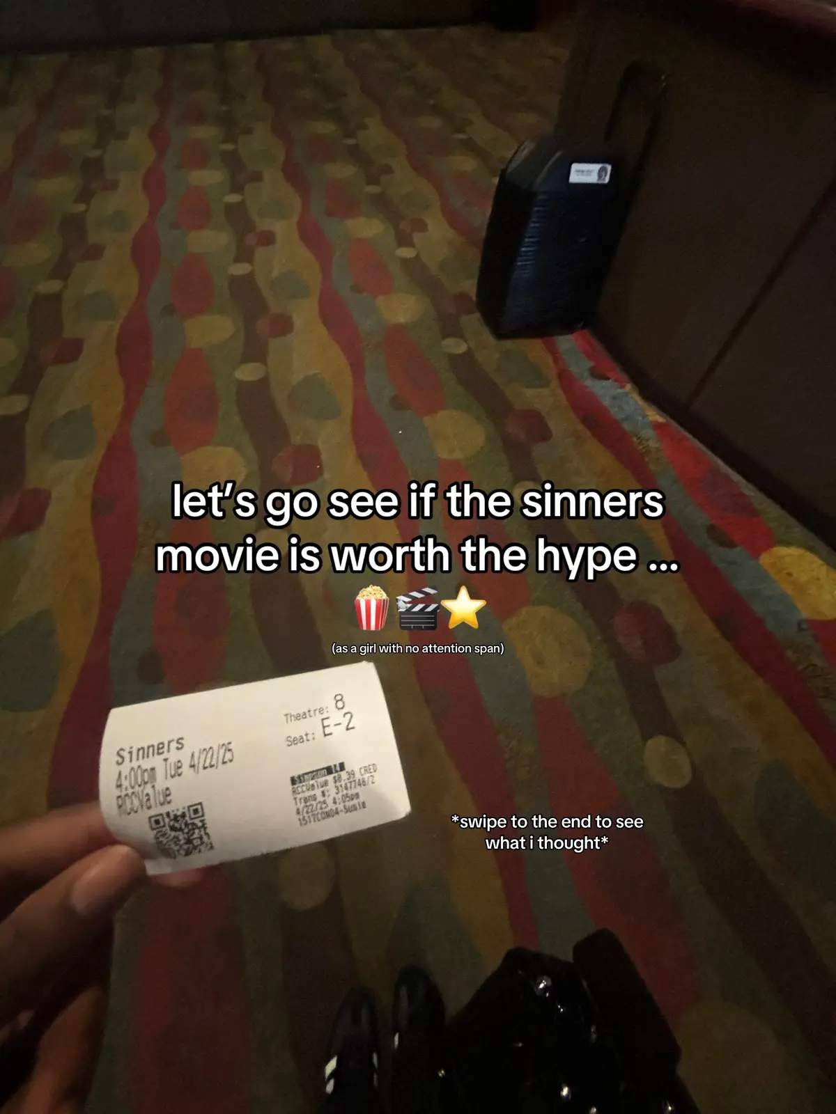 here’s my sinners movie review as a girl who can’t watch anything unless it’s amazing. movie was definitely a pleasant surprise. especially bc the trailer gave us NOTHING compared to what you see on the big screen. worth the watch & expensive movie ticket #sinners #moviereview #fyp 