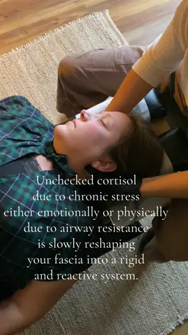 Cortisol is the body’s primary stress hormone, released by the adrenal glands in response to signals by the ANS.   It’s vital for our body to function, but it also needs to be shut off when not in use.  Chronic activation of the sympathetic nervous system due to airway resistance in the cranial fascial bones, instability in the pelvis, dysregulation of the cranial nerves, physical traumas, florescent lighting and no natural sunlight, poor sleep patterns, and unhealthy habits keep the cortisol levels high leading to fascia stiffness, pain and systemic inflammation over time. If you have high #cortisol levels its a tall tell sign that you’ve been in prolonged sympathetic state in your body.  And it keeps your body in a loop of poor tissue recovery.  Not too mention cortisol breaks down collagen. Supporting the structure of the body and balancing the parasympathetic to sympathetic allows fascia and connective tissue to regenerate more effectively.  You have to get to the bottom of what’s keeping the system in a state of fight or flight, balance the ENTIRE nervous system, not just the vagus nerve( waste of time).  They ALL work together. If someone has airway restriction, they will always be in fight or flight, its a survival tactic.  So healing the airway will be a big component structurally and neurologically.  Heal from unhealthy habits and relationships, get off the constant hamster wheel, get in nature, move your body, hydrate and feed your temple.