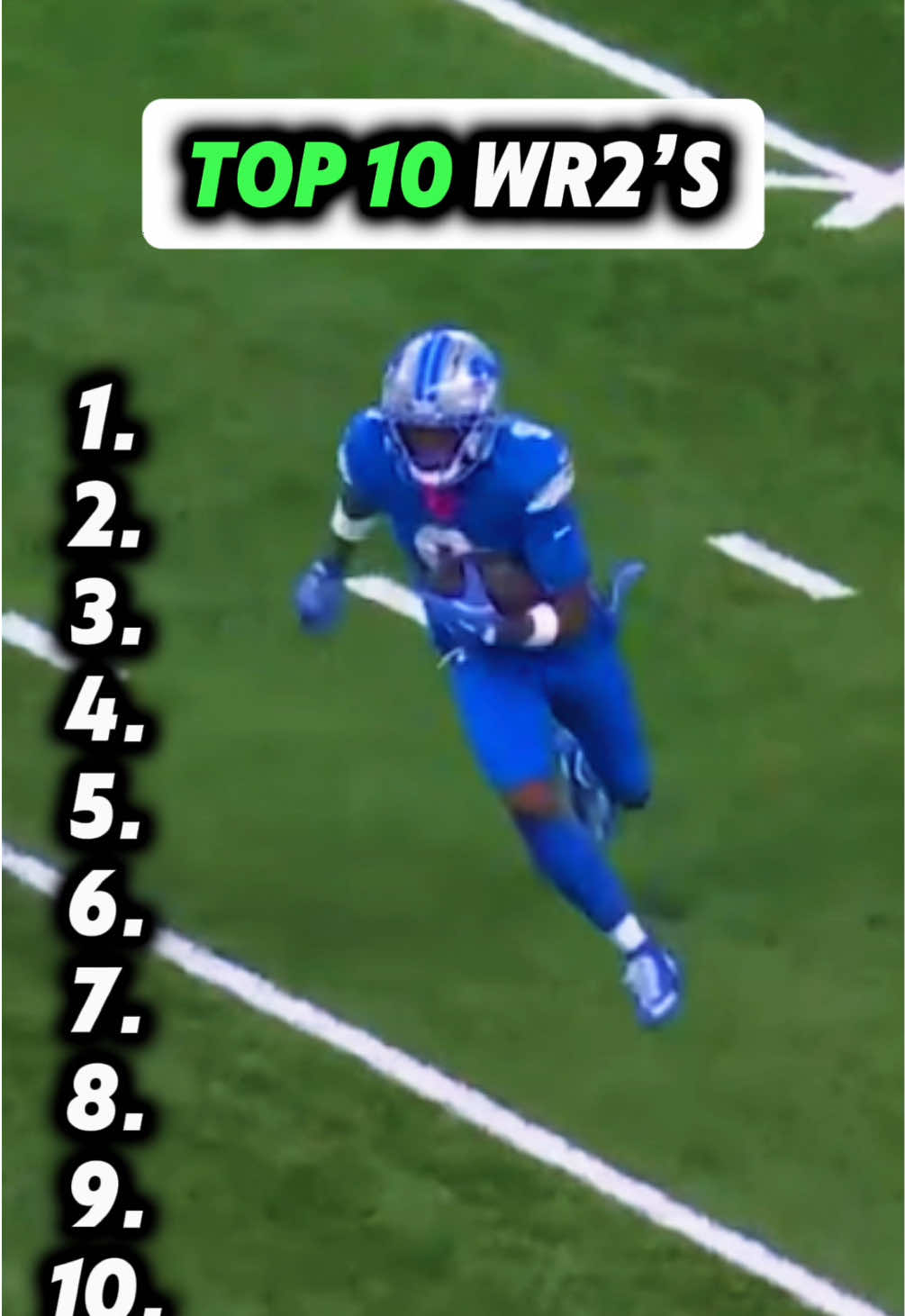 NFL Top 10 WR2’s 2️⃣  #nfl #nflfootball #football #widereceiver #wr