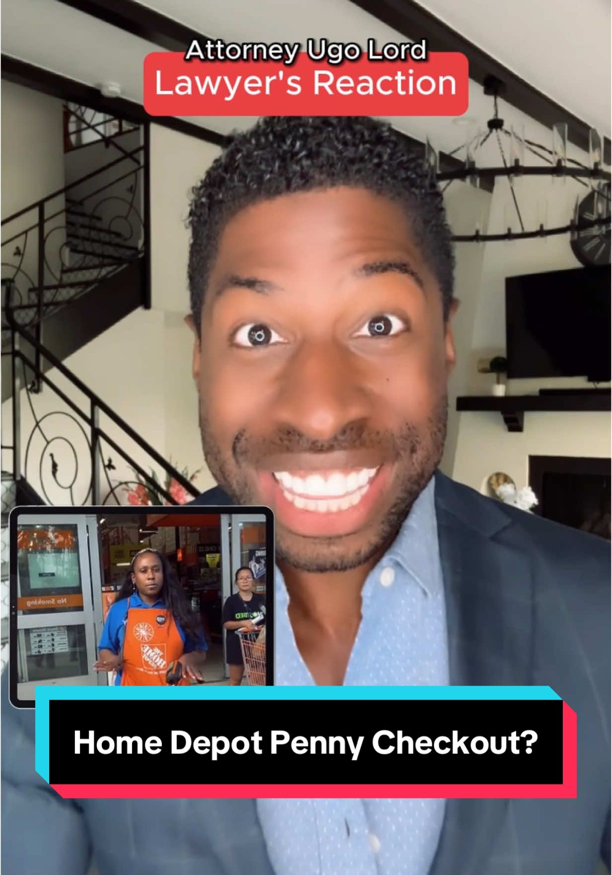 They Bought an Item for One Penny At Self-Checkout—Then a Home Depot Employee Called the Cops Demanding They Pay More! Are They Required To Pay More Than a Penny? #Attorney #UgoLord reacts! #lawyer #homedepot #TikTokPartner #police 