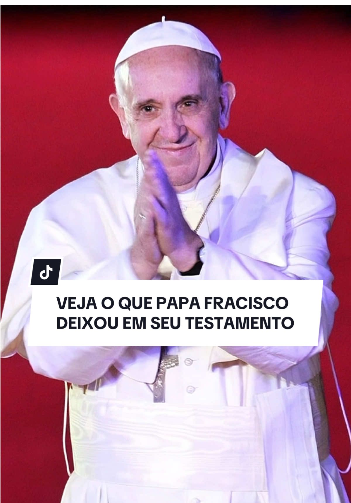 Você gosta de papa Francisco? Deixe um “amém” 🙏🏼❤️ #testamento #papa #papafrancisco #luto 