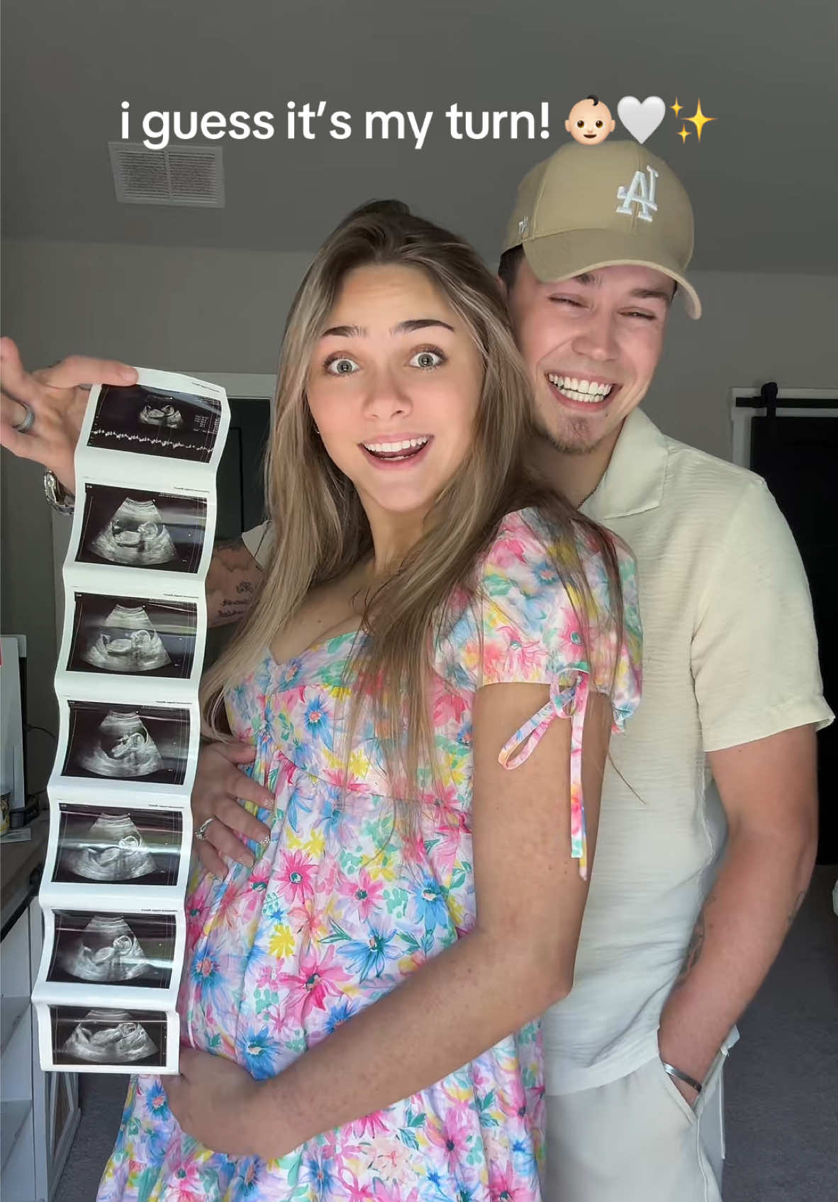 SURPRISE! 👼🏻🤍✨@Eythan #pregnant #babyannouncement #2025baby #octoberbaby 