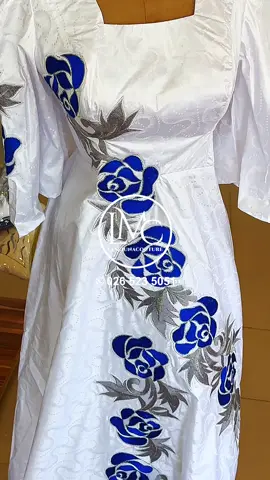 Bazin dress nicely embroded in our atelier we do accepte fabric for this #dress #dressforwomen #bazin #eid 