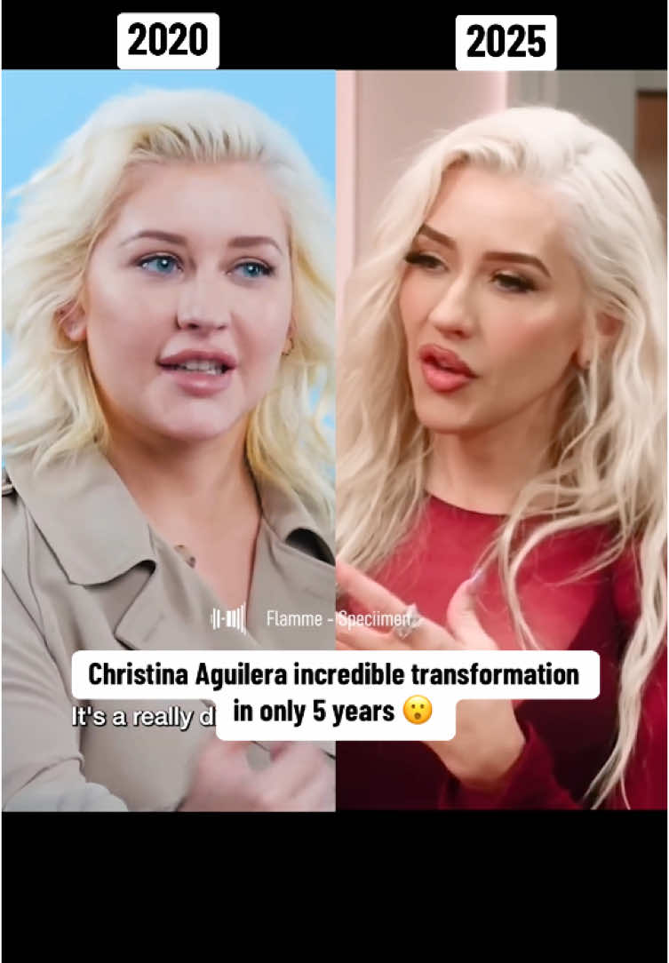 Christina Aguilera incredible transformation in only 5 years 😮 #christinaaguilera #celeb #celebrity #beforeafter 