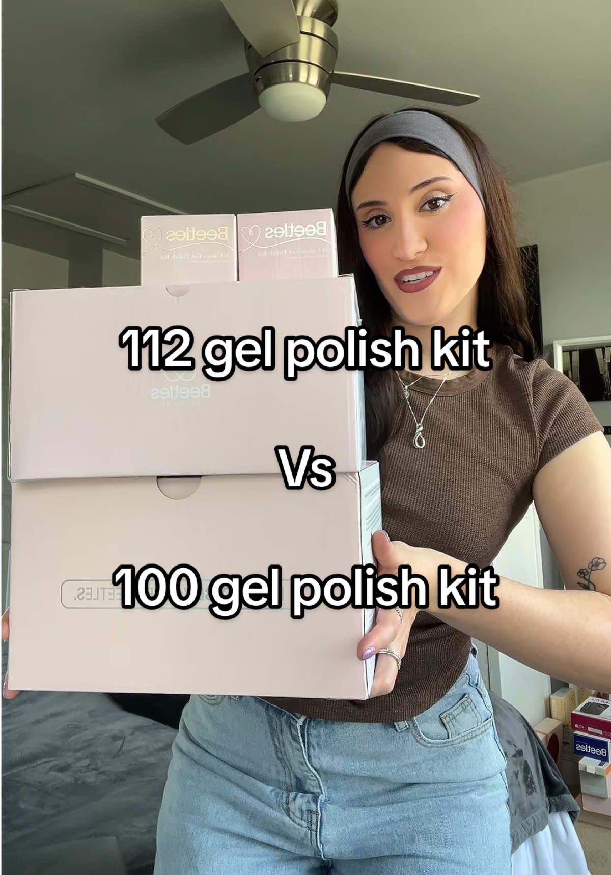 112 gel polish kit compared to 100 gel polish kit !🥳💖 #nailsathome #diynails #nailsupply 